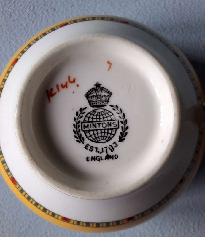 Minton Early 20th Century Cup and Saucer, Sugar Bowl and Side Plate
