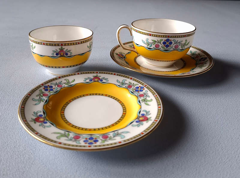 Minton Early 20th Century Cup and Saucer, Sugar Bowl and Side Plate