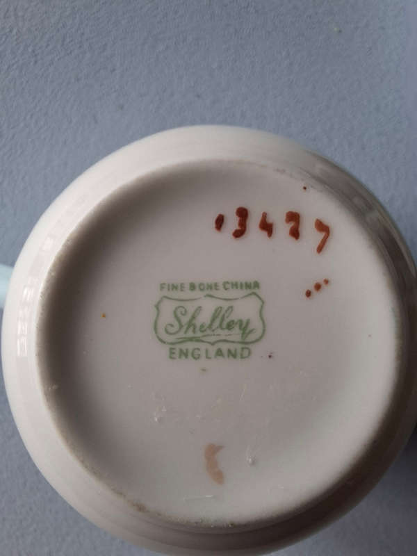 Shelley 1950s Begonia Pattern Coffee Set