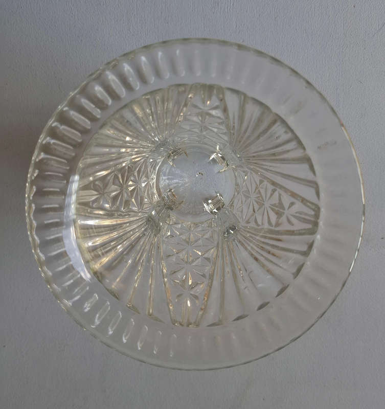 Art Deco Libochovice Vintage Glass Vase on 4 Feet