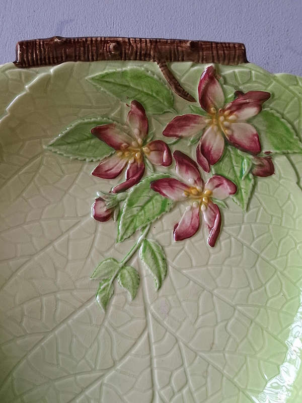 Carlton Ware Green Apple Blossom Triangular Plates