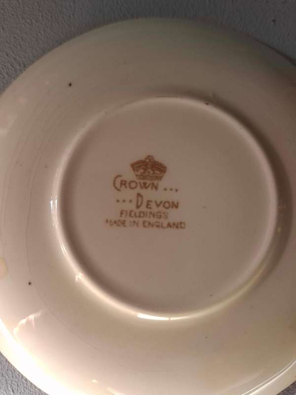 Art Deco Crown Devon Fieldings Ruby Red Lustre Gold Coffee Set