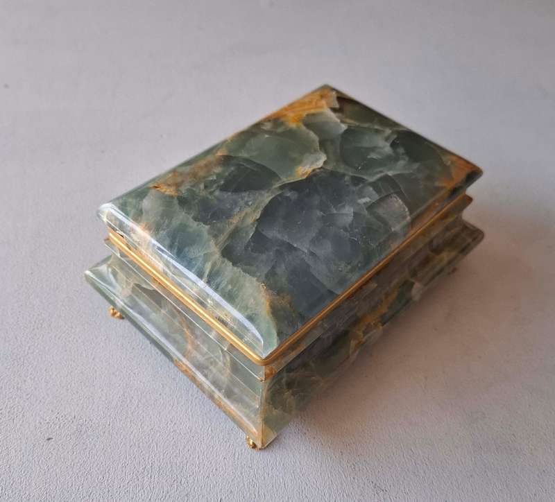 Vintage Onyx Stone Box Made in Italy