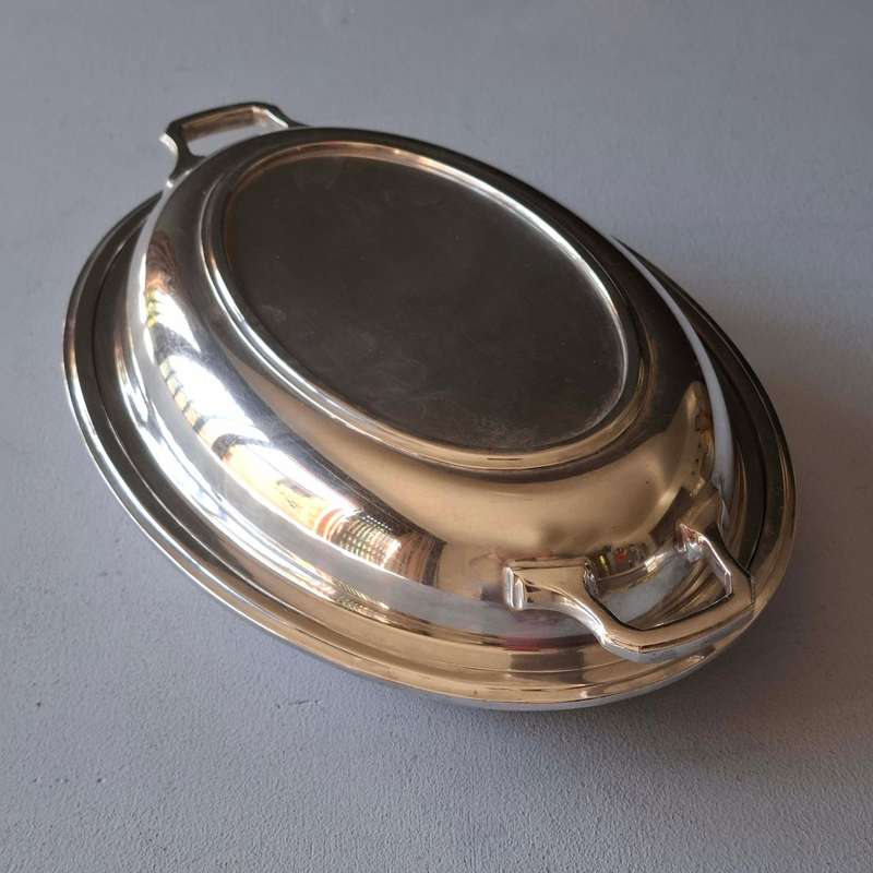 Mappin and Webb Silver Plated Tureen with Square Handles