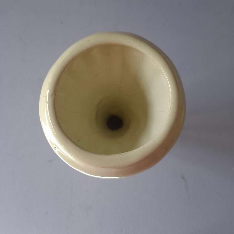 Vintage Light Yellow/Lime Ice Cream Vase