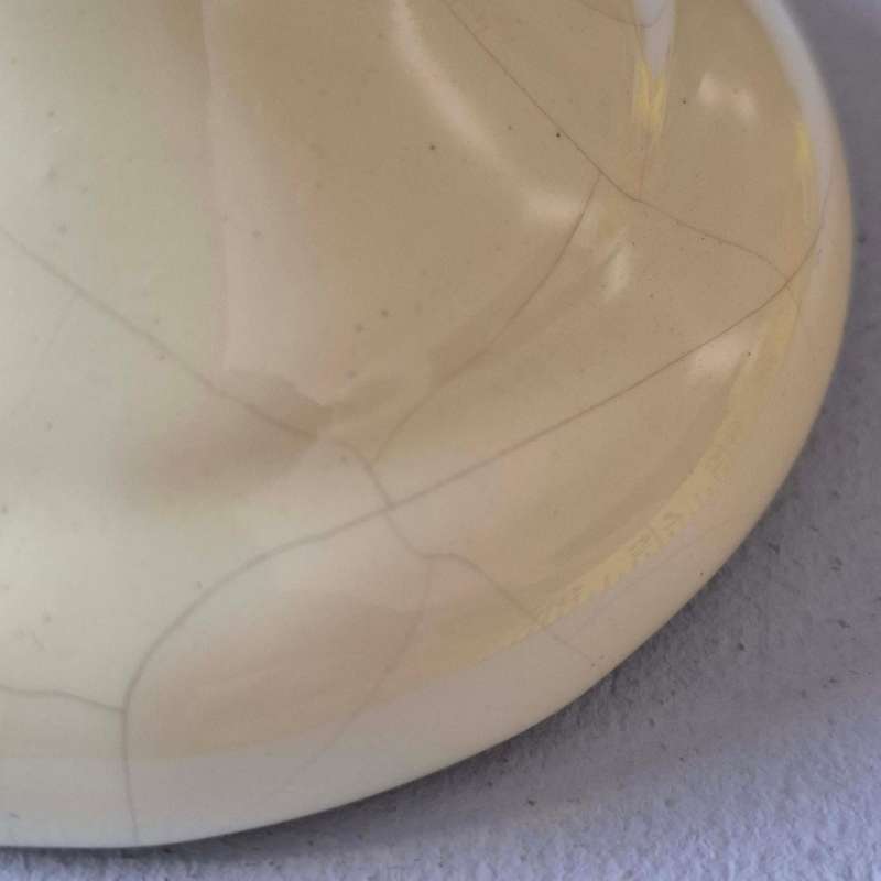 Vintage Light Yellow/Lime Ice Cream Vase