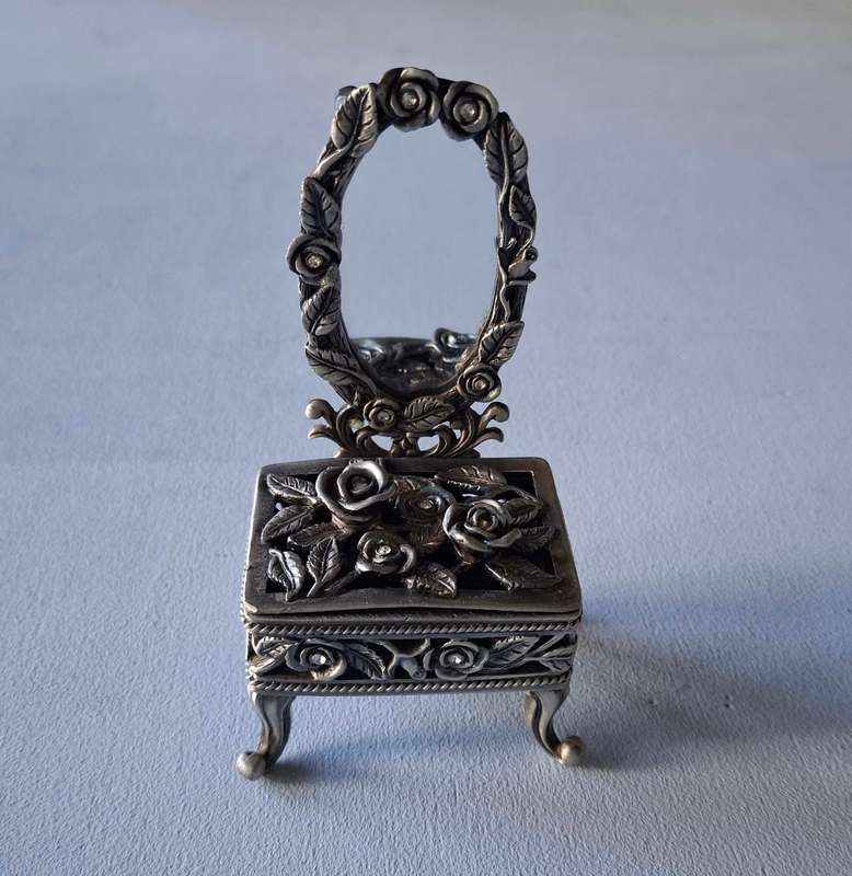 Two Pewter Dressing Table Trinket Boxes