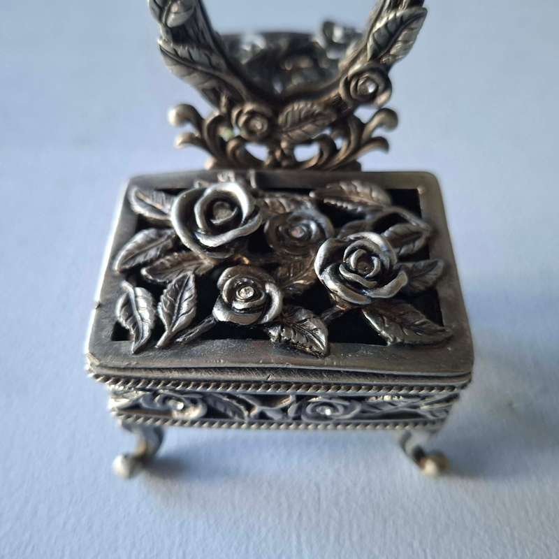 Two Pewter Dressing Table Trinket Boxes