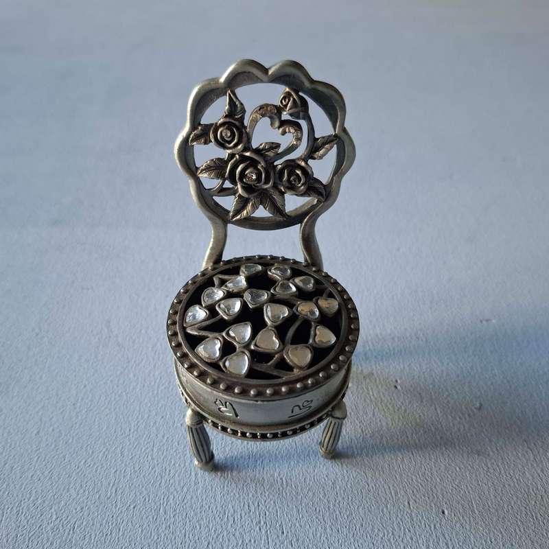 Two Pewter Dressing Table Trinket Boxes