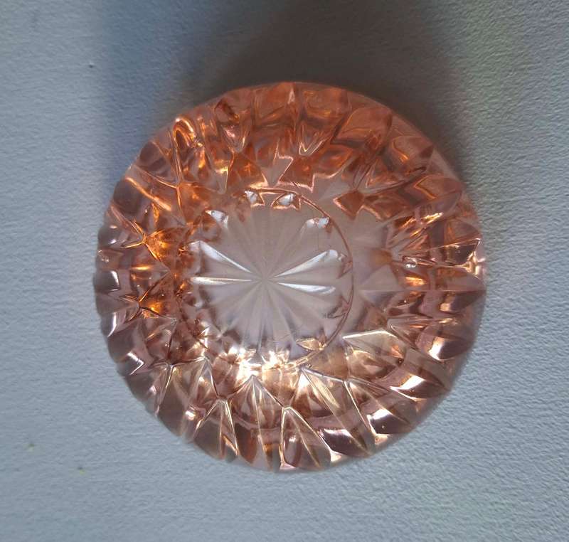 Vintage Pink Glass Ashtray
