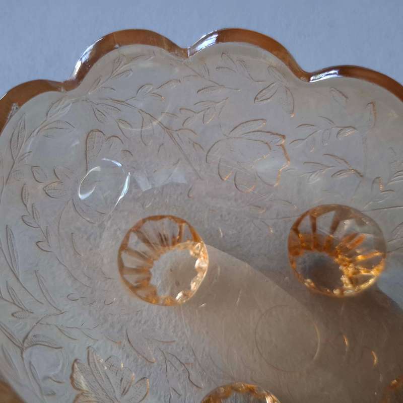 Vintage Jeanette Glass Floragold Iridescent Glassware