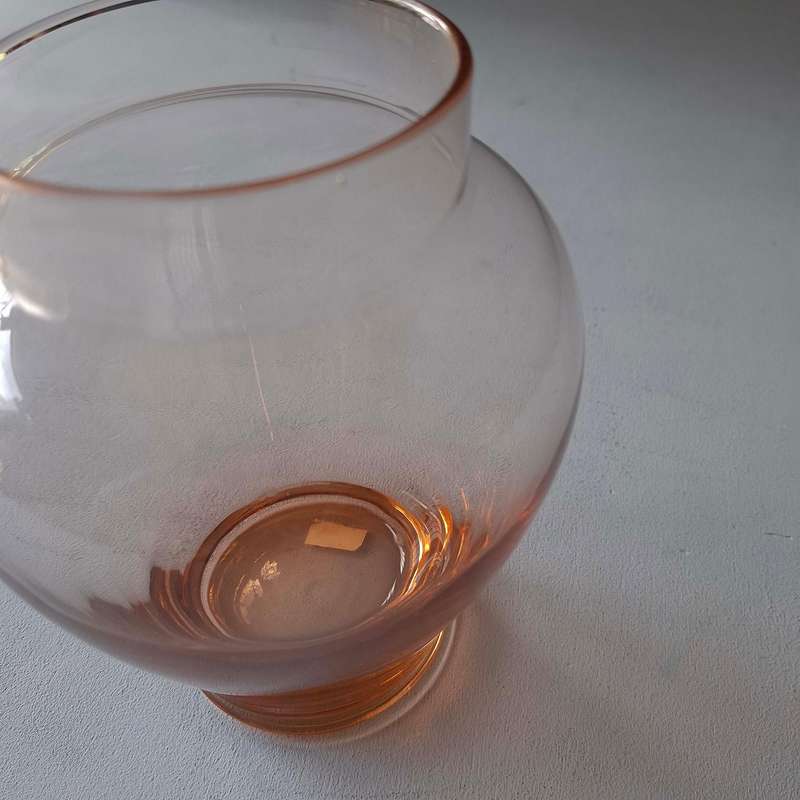 Vintage Pink Glass Vase