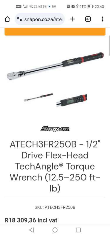Snap-on Techangle torque wrench