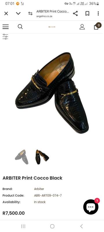Arbiter black cocco print Size 6