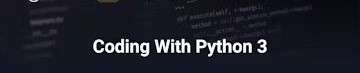 Coding With Python 3