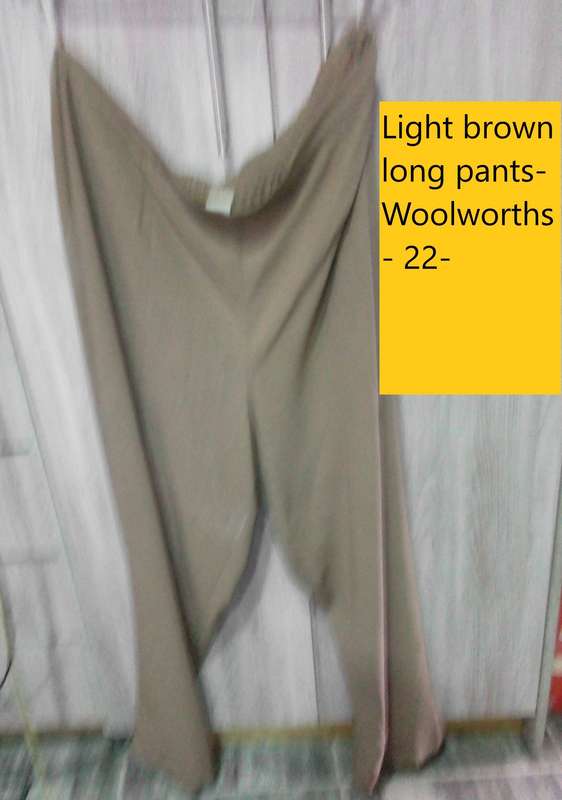 woolworths light brown trousers- small hole on leg