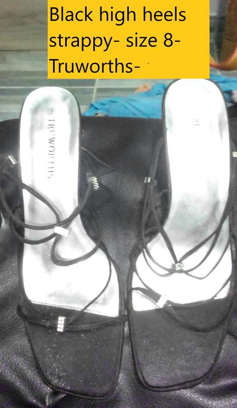 Black strappy high heels 8 truworths