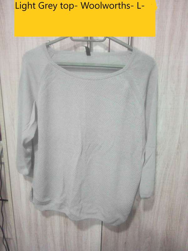 woolies l grey top