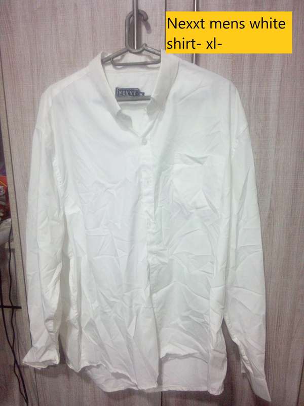 white long sleeve blouse- xl