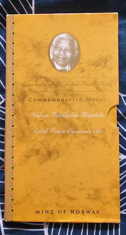 Nelson Mandela signed Nobel Laurates Medal set