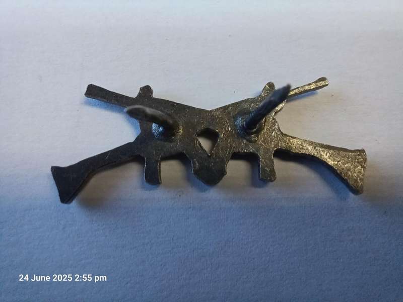 S.W.A. TERRITORIAL FORCE 2'ND CLASS MARKSMAN BADGE - PINS INTACT