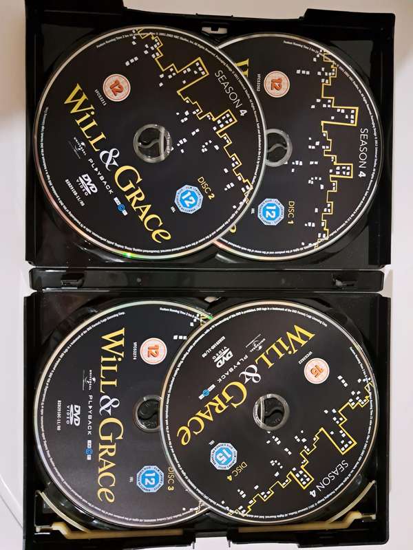 Will & Grace season 1 - 4 DVD boxset (1999-2002)