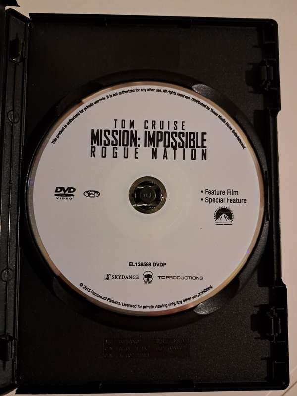 Mission Impossible 5 : Rogue Nation DVD (2015)