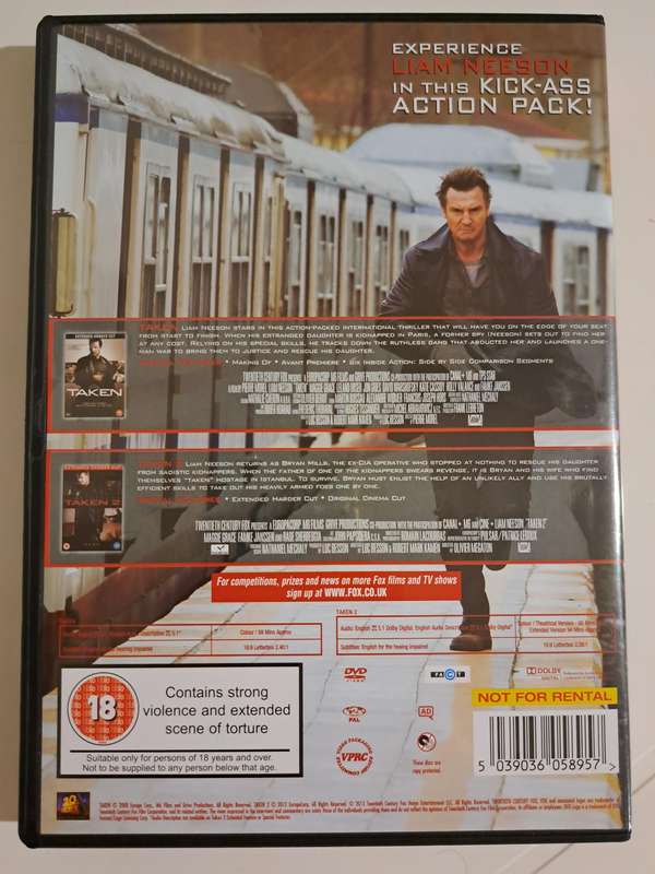 Taken 1 & 2 DVD boxset (2008/2012)