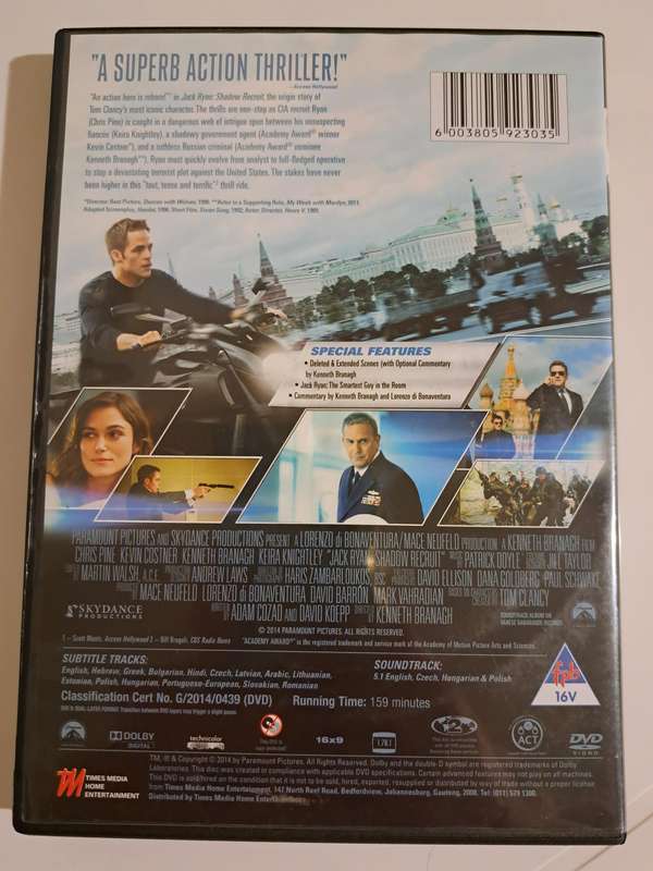 Jack Ryan : Shadow Recruit DVD (2014)