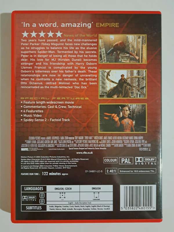 Spder-Man 2 DVD (2004)