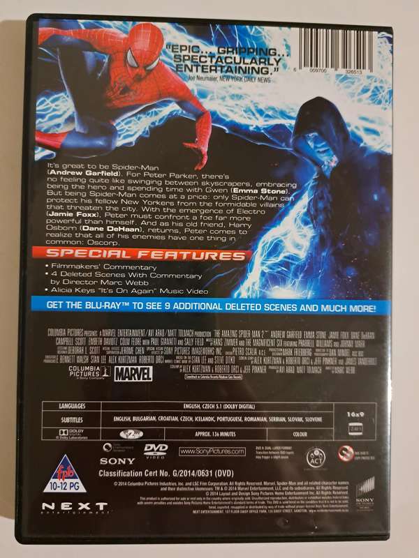 The Amazing Spider-Man 2 DVD (2014)