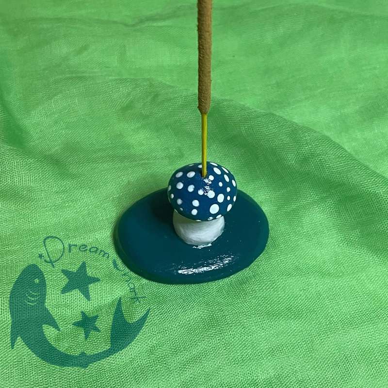 Blue Mushroom Incense Burner