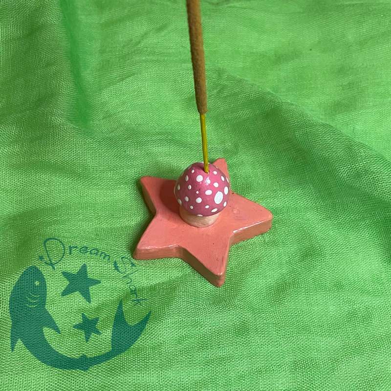Pink Mushroom Incense Burner