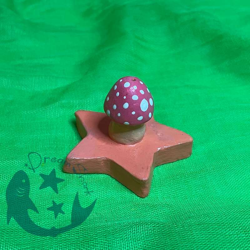 Pink Mushroom Incense Burner