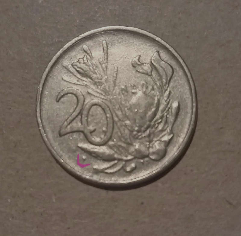 Rsa 20c coin - Rare error coin
