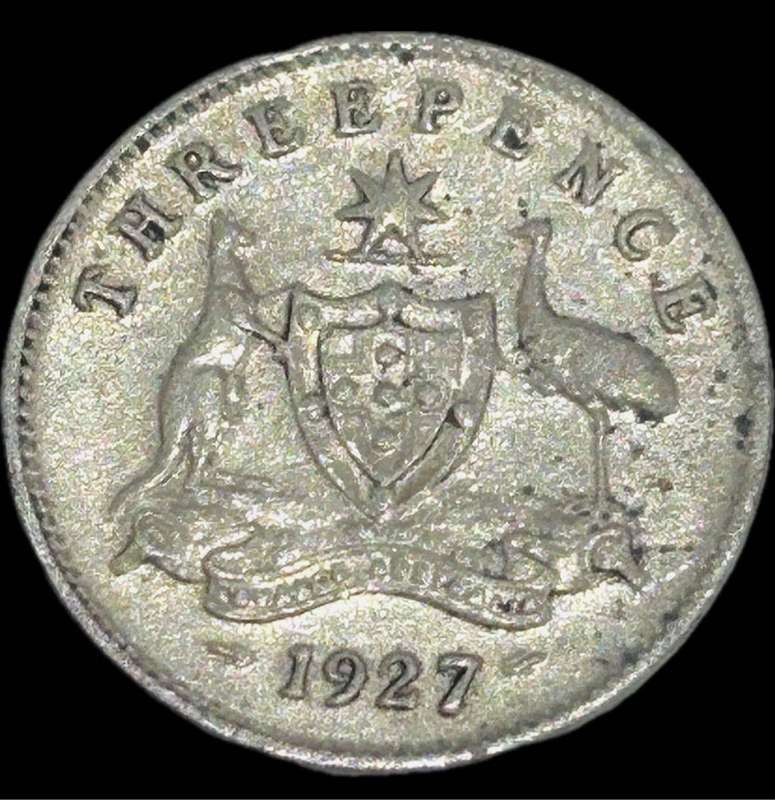 1927 AUSTRALIA THREE PENCE