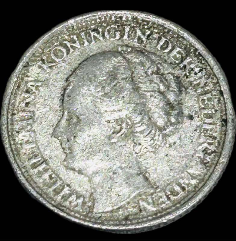 1944 SILVER NEDERLAND 10 CENTS