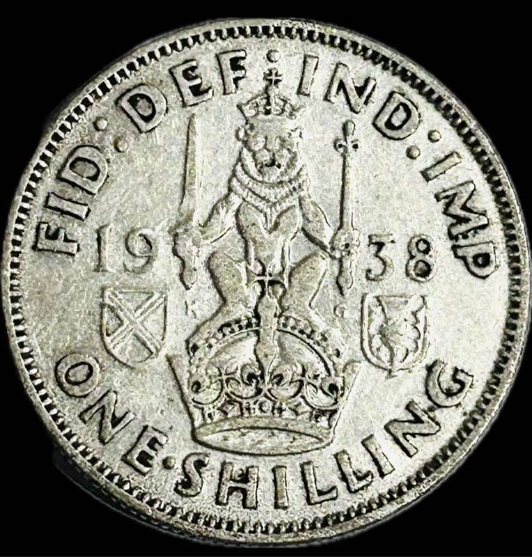 1938 SILVER SCOTTISH (UK) ONE SHILLING