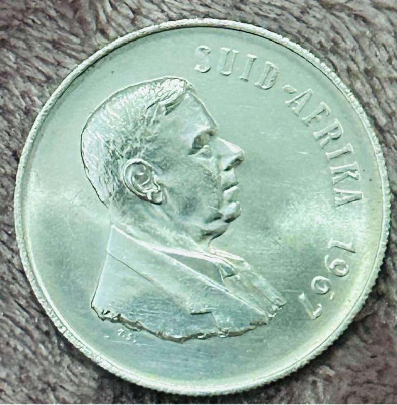 1967 R1 VERWOERD AFRIKAANS LEGEND SPOTLESS LOW MINTAGE 10 000