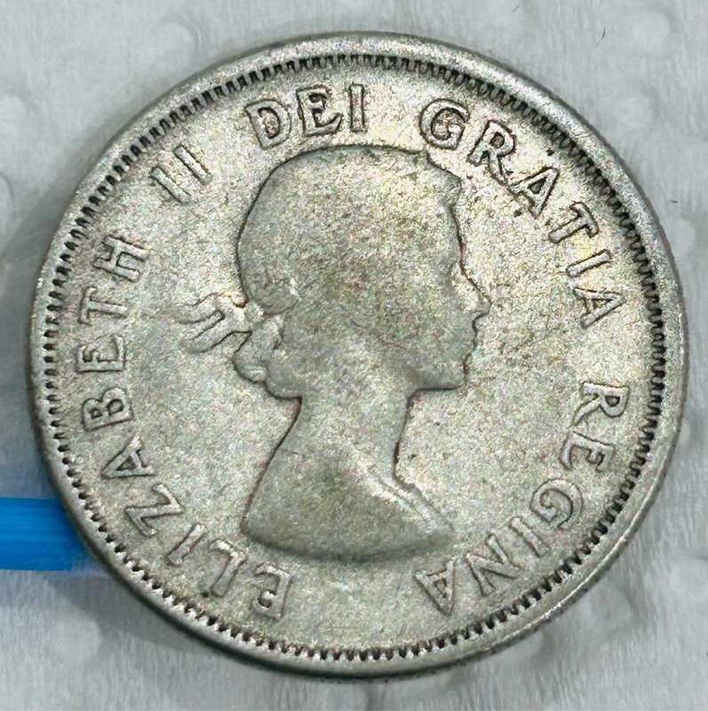 1957 SILVER CANADIAN  25 CENT