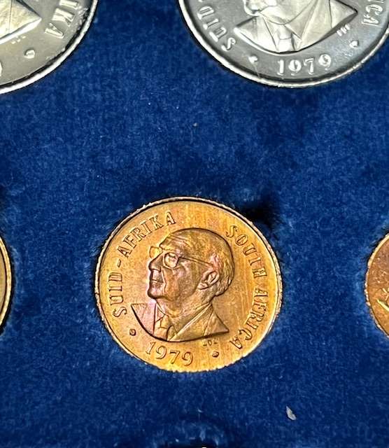 1979 SA Proof Set Original SA Mint box LOW!! Mintage only 5000 minted( Pres. Diederichs coin set)