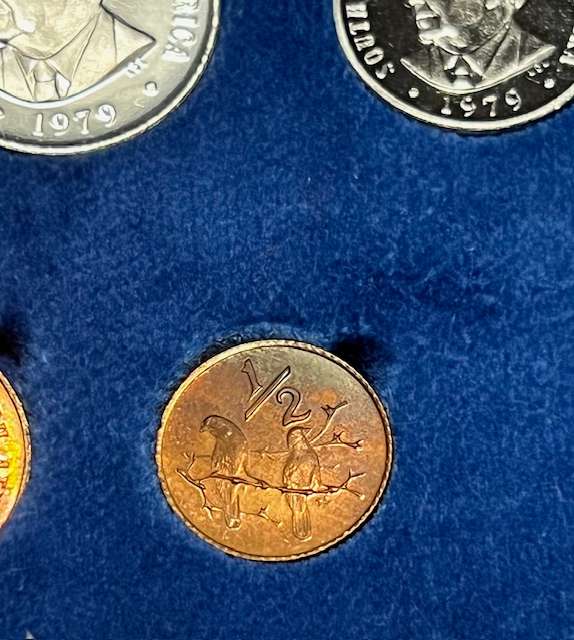1979 SA Proof Set Original SA Mint box LOW!! Mintage only 5000 minted( Pres. Diederichs coin set)