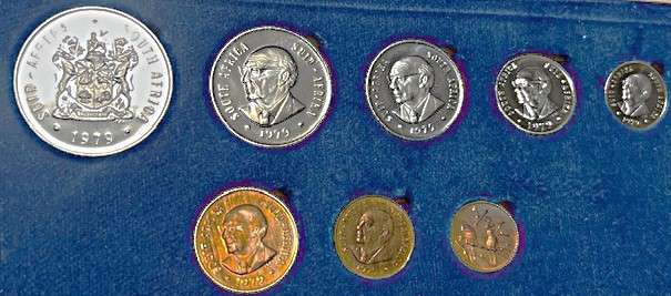 1979 SA Proof Set Original SA Mint box LOW!! Mintage only 5000 minted( Pres. Diederichs coin set)