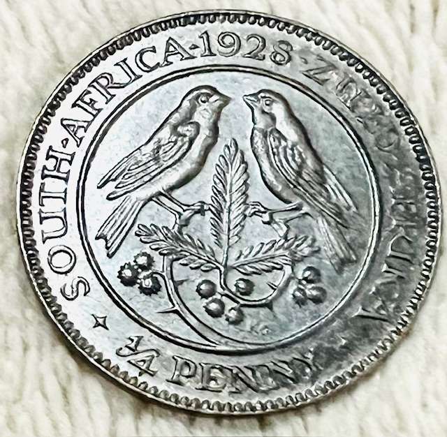 1928 South Africa Quarter Penny