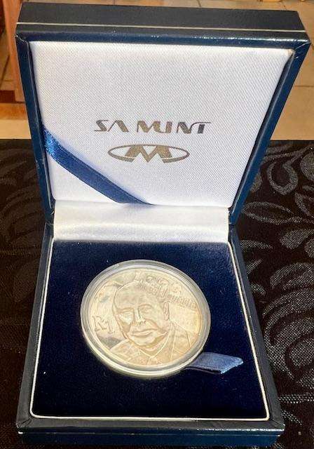 1993 South Africa One Rand, Nobel Prize Winner FW de Klerk - Proof in SA Mint Box