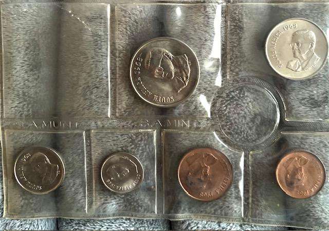 1968 English South Africa Uncirculated Mint Pack Set (Without silver R1)