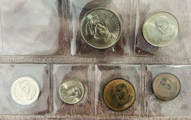 1968 English South Africa Uncirculated Mint Pack Set (Without silver R1)