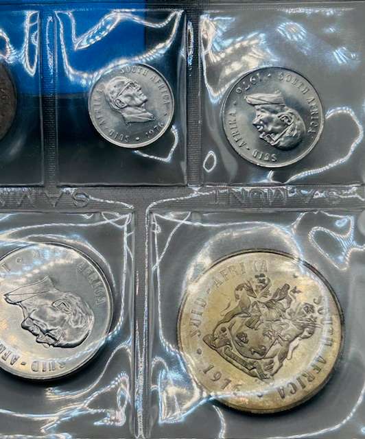 1976 UNCIRCULATED SET - SILVER R1 TO 1/2 CENT - SEALED FROM SA MINTS LOW MINTAGE 20 000