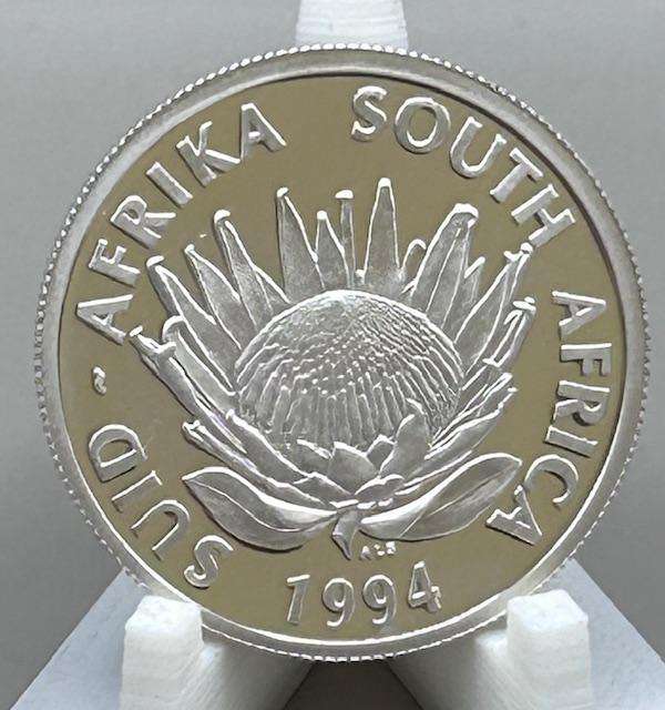 1994 SILVER PROOF-CONSERVATION - ONE RAND SPOTLESS