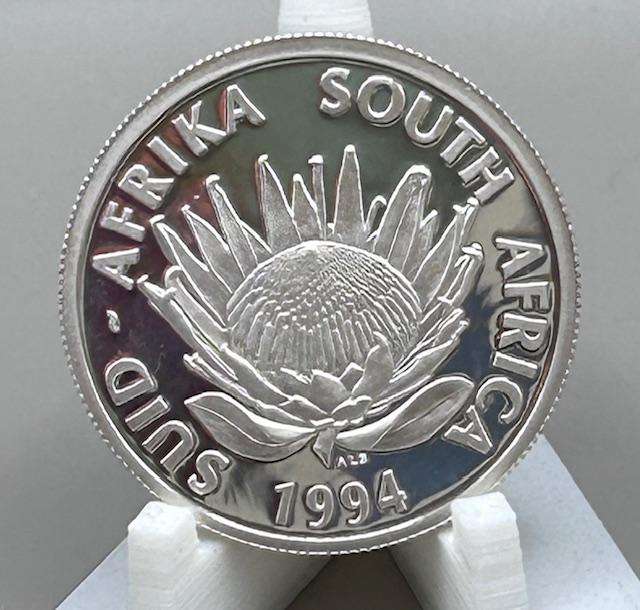 1994 SILVER PROOF-CONSERVATION - ONE RAND SPOTLESS